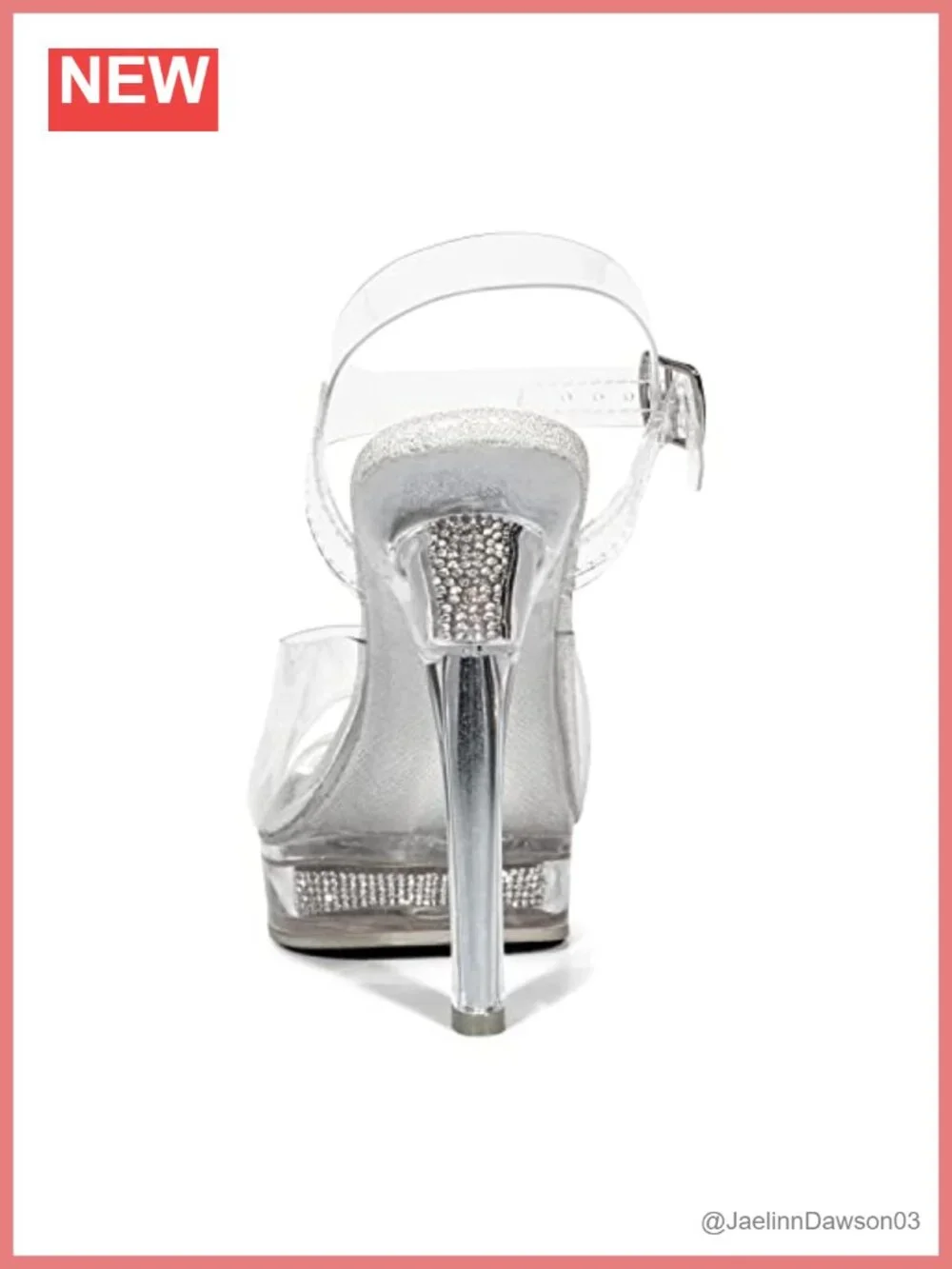 Clear Lucite Platform Bodybuilding Competition Heels 5 Inch Stiletto